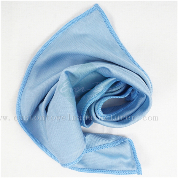 China Bulk Wholesale patterned glasses cleaning cloth Factory Custom Bulk Blue glass cleaning cloth supplier